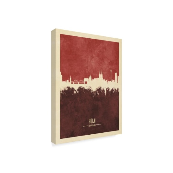 Michael Tompsett 'Cologne Germany Skyline Red Ii' Canvas Art,24x32